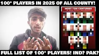 All players 100* List of 2025! All Country Players PAK, India,AUS,Sa,Nz,Eng,ban,..