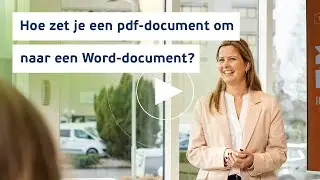 Hoe zet je een pdf-document om naar een Word-document?