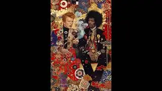 david bowie ✦ jimi hendrix &mdash; musical giants brainstorming&hellip; bowie maybe smoked one too many 🚬