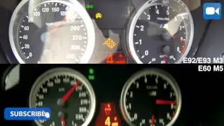 BMW E92 M3 4.0 V8 DCT vs BMW E60 M5 5.0 V10 SMG 0-270 km/h Acceleration BATTLE!