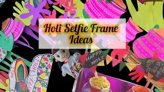 Waste cardboard craft idea | holi craft ideas|holi selfi Frame Ideas|paper Craft @aarpmicreativity