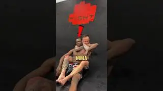 MMA Fighter Held in Choke by Coach