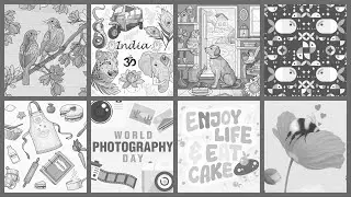 Color by Number Pictures Collage Hey Color app Birdsong  India Cake  Photography Day #coloringbook