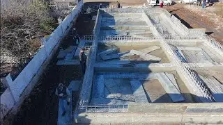 Мы продолжаем работы по закладке фундамента для стального дома.