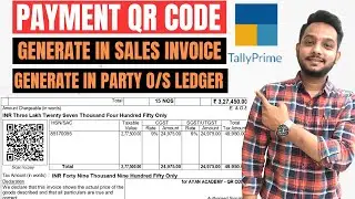 Payment QR Code in Tally Prime 3.0 | Sales invoice | Party Ledger | Ayan Academy