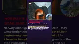 The Mountain That Ships Sail Through | Inside Norway's World-First Stad Ship Tunnel. #factshorts