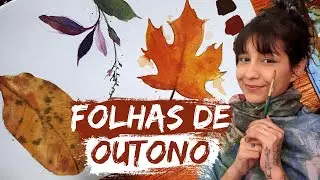 Como pintar FOLHAS de OUTONO [AQUARELA para INCIANTES] - Lena Mao
