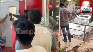 Maha TV office attacked by BRS activists Office windows destroyed False stories being spread