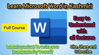 Lecture 8 : Ms word in Kashmiri, How to insert chart, shape , Icons , Models in document