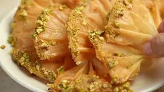 Abanicos de masa filo con pistachos | Aperitivo crujiente y delicioso