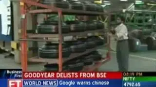 Goodyear announces delisting of shares from BSE