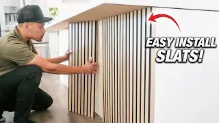 Как установить ЛЕГКИЕ деревянные планки! | Modern Kitchen Build