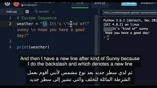 2.17  Escape Sequences