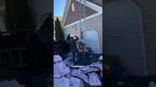 Who delivered these shingles? 🤯 #shorts #roof #roofer #roofing #roofershelper #delivery