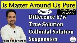 Difference between True Solution Colloidal Solution and Suspension | CBSE Class 9th | Chapter 2