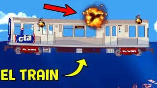 EL Train In the WATER ◉ Floating Sandbox