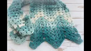 How to Crochet Easy Ripple Scarf, Granny Stitch Ripple, Crochet Video Tutorial