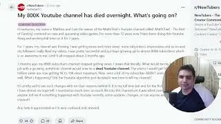 Mathchief a huge youtuber complaining on reddit for dwindling views
