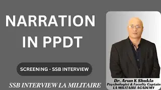 SSB INTERVIEW: NARRATION IN PPDT TIPS BY EXPERTS