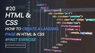 20: How To Create A Landing Page In HTML And CSS | HTML & CSS Tutorial | Learn Web Development