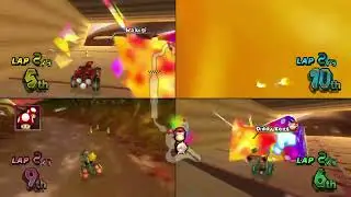 Mario Kart Wii ✦ 4 Players #527 (3 Tracks) Mirror
