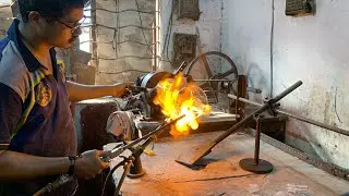 Making of kettle  | Centre b34 side 24-24 s bend 14| Lab Glassware | Manufacturing