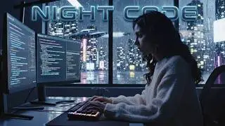 Deep Night Coding 🌧️ Dark Cyberpunk City Rain [Focus & Relax] Heavy Bass Lofi