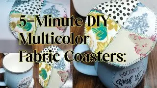 5-Minute DIY Multicolor Fabric Coasters: Trendy  'Easy Fabric Coaster Tutorial @DollyFatima 