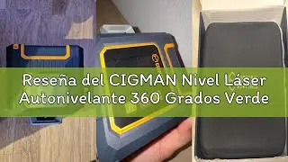 Rese&ntilde;a del CIGMAN Nivel L&aacute;ser Autonivelante 360 Grados Verde, 3x360&deg; L&iacute;neas, Pantalla Lateral LCD, C
