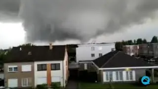 Spectacular mesocyclonic tornado in northern Belgium