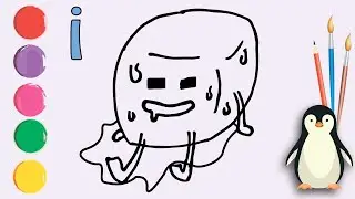 Learning English letters. Drawing ice cube for kids / Рисунки для детей