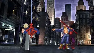 M.U.G.E.N - Spiderman & Cloud vs Billy Kane & Shin Gouki