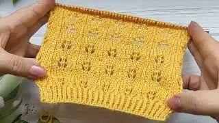 Lace Stitch Knit Pattern| Ajourmuster stricken| Punto traforato ai ferri | Punto calado a dos agujas
