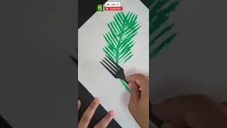 Easy Fork Painting  | #shorts
