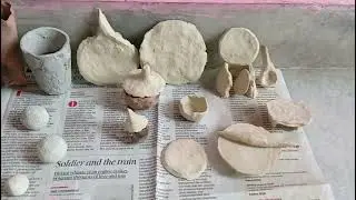 Different Clay and slate items making at home || eating videos #food #crunchy #eatingshow
