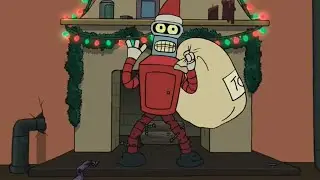 Bender se convierte en Santa Claus -Los duendes cantan felices (Parte 2).