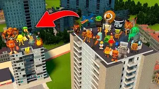 Destroying Italian Brainrot & Hungry Worms on Small City in Gmod!