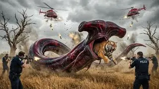 The Giant Ribbon Worm vs Police & Rescue: Tiger Saved in Dramatic Jungle Battle | Cinematic Story