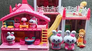 12 minute Immersive Unboxing Review Bunny Cottage Series & Assembly Castle Toy Review｜ASMR