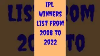 List of IPL winner from 2008-2022 I #shorts #youtubeshorts #ipl #cricket #cricketshorts