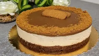 👌Cheescake sans gélatine et sans cuisson au spéculoos qui fond en Bouche😉