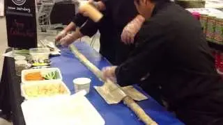 8 foot sushi roll - courtesy of Bento Sushi