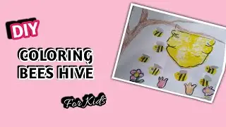 How to Color Bees Hive | Coloring Art For Kids