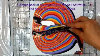 (50)&ldquo;Rainbow Circular Pour with Black Cell Activator Swipe | Stunning Fluid Art 🌈🖤🎨&rdquo;