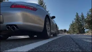 2006 Porsche 997 Carrera 4S Drive by up in the mountains.