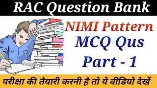 RAC Question NIMI pattern // RAC Question answer in hindi // Nimi mock test of rac trade