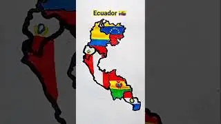 Draw Flag Map of Ecuador 🇪🇨 #ecuador #flag #map