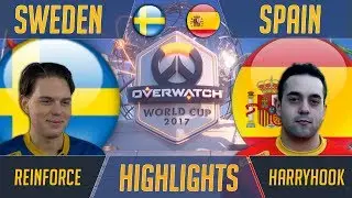 Sweden vs Spain | Overwatch World Cup 2017 Highlights - Chipsajen Zenyatta Leads The Charge