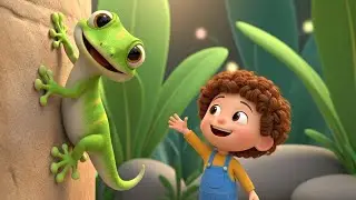 Baby Gecko Followed the Crawling Shadow | Curious Toddler Song | Nursery Rhymes