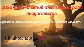 2026 നിങ്ങടെ വർഷം ആക്കാൻ ഈ 30 ദിവസത്ത പ്രാക്റ്റീസ് മതി|ജീവിതം മാറും 💯|നിങ്ങൾ നിങ്ങളോട് നന്ദി പറയും🙏🏻